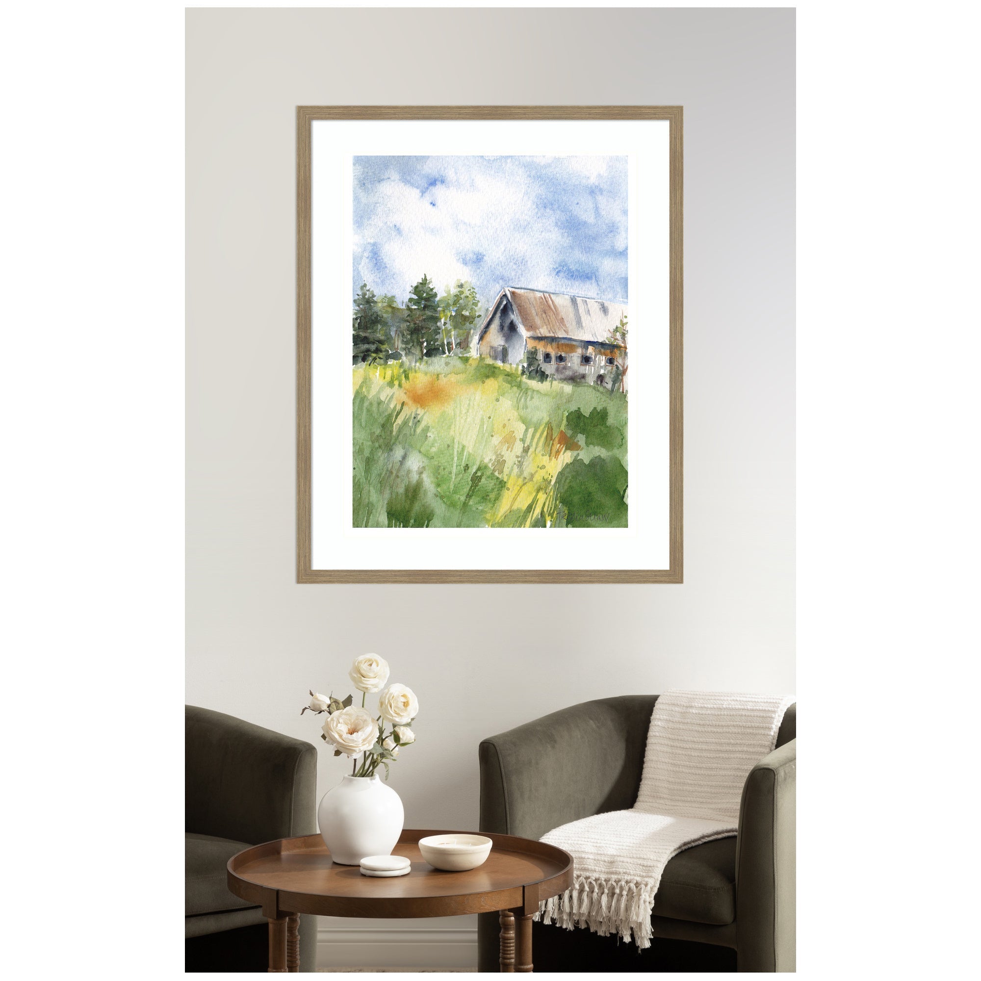 Framed Art Vermont Barn in Summer by Patricia Shaw