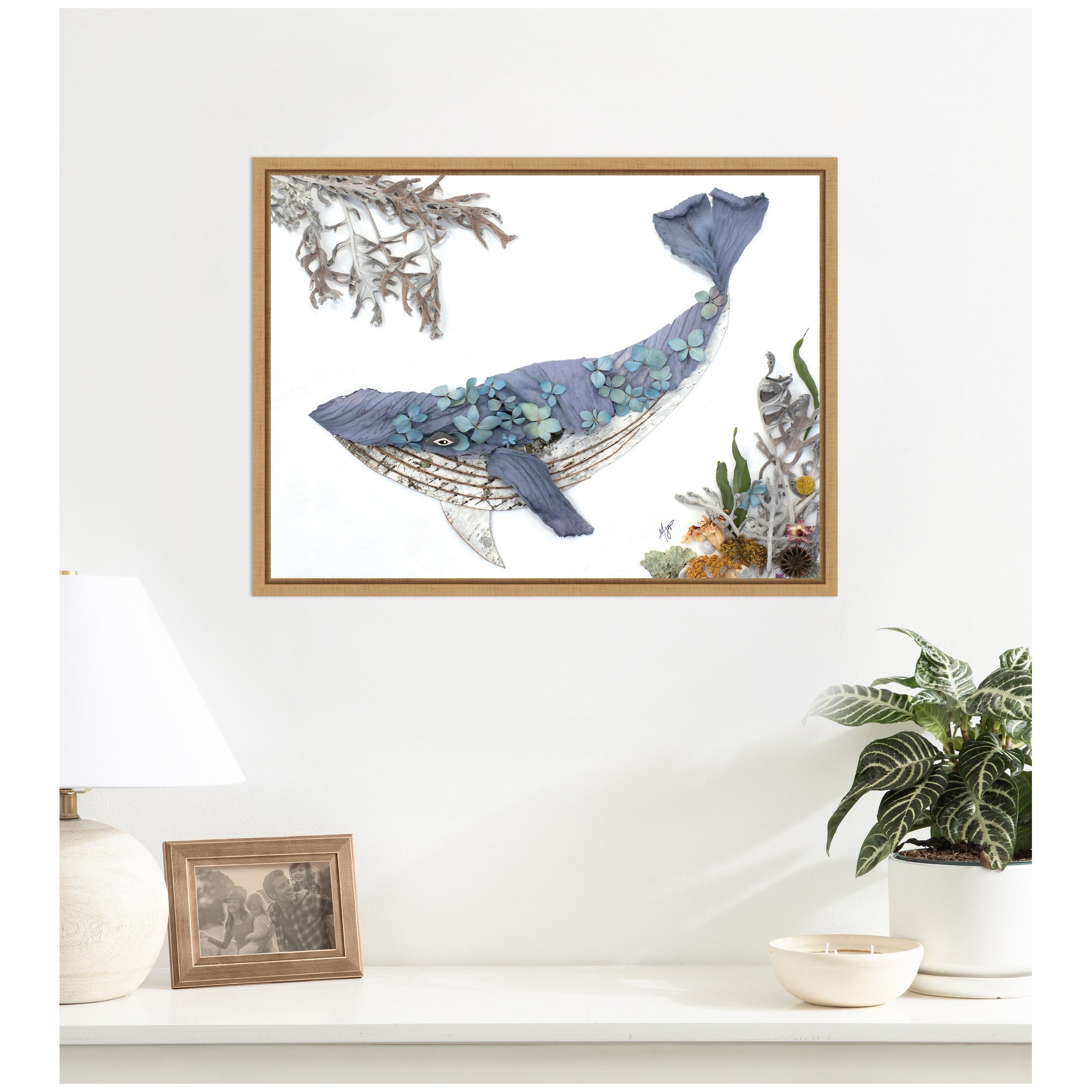 Whale by Madeline Jeppesen Framed Canvas Wall Art Print