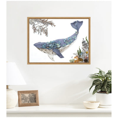 Whale by Madeline Jeppesen Framed Canvas Wall Art Print