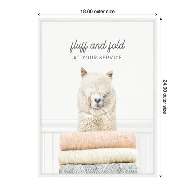 Sylvie Alpaca Fluff and Fold Framed Canvas by Amy Peterson