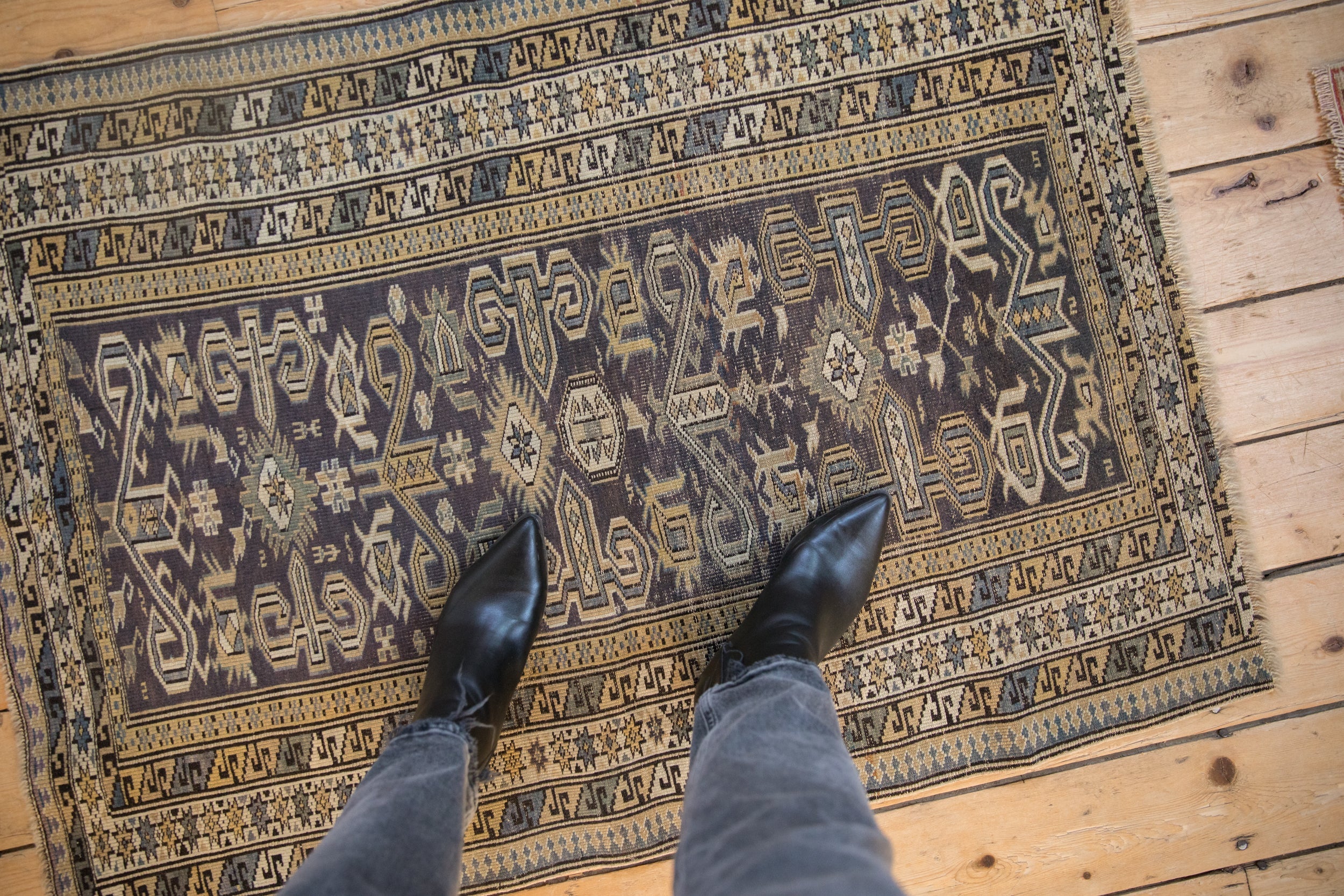 3x4 Vintage Shirvan Square Rug by Old New House® - product image 2 for Resin Society