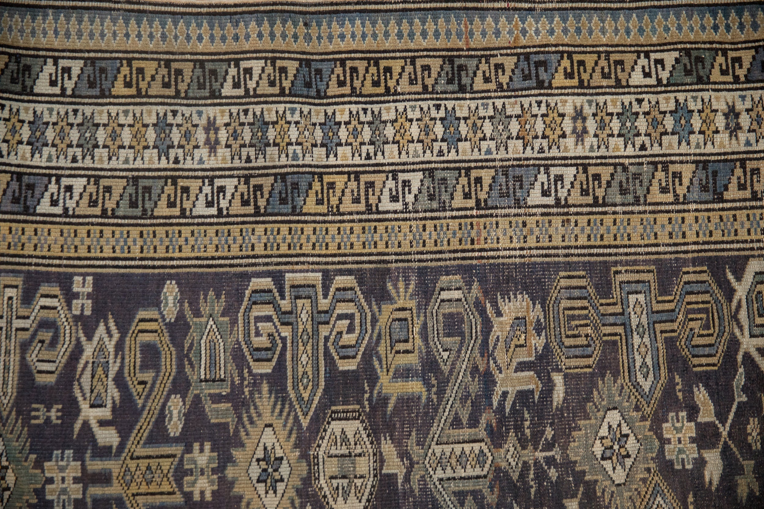 3x4 Vintage Shirvan Square Rug by Old New House® - product image 3 for Resin Society