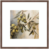 Olive Tree framed wall art print by The Creative Bunch Studio displayed on a wall