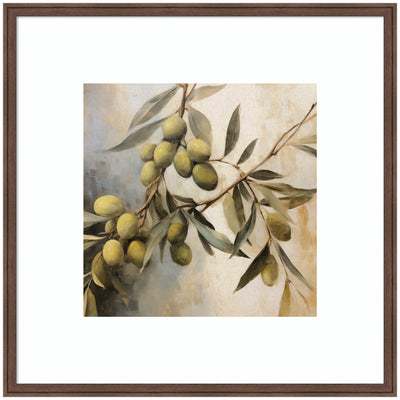 Olive Tree framed wall art print by The Creative Bunch Studio displayed on a wall