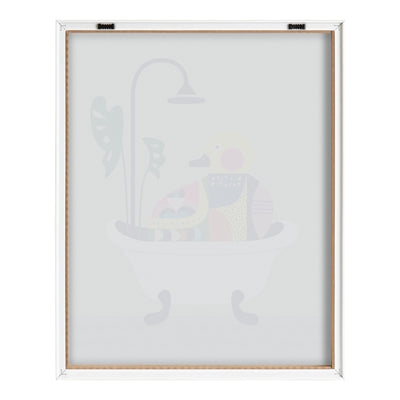 Blake Mid Century Modern Duckie in the Tub Framed Printed Glass by kateandlaurel - product image 4 for Resin Society