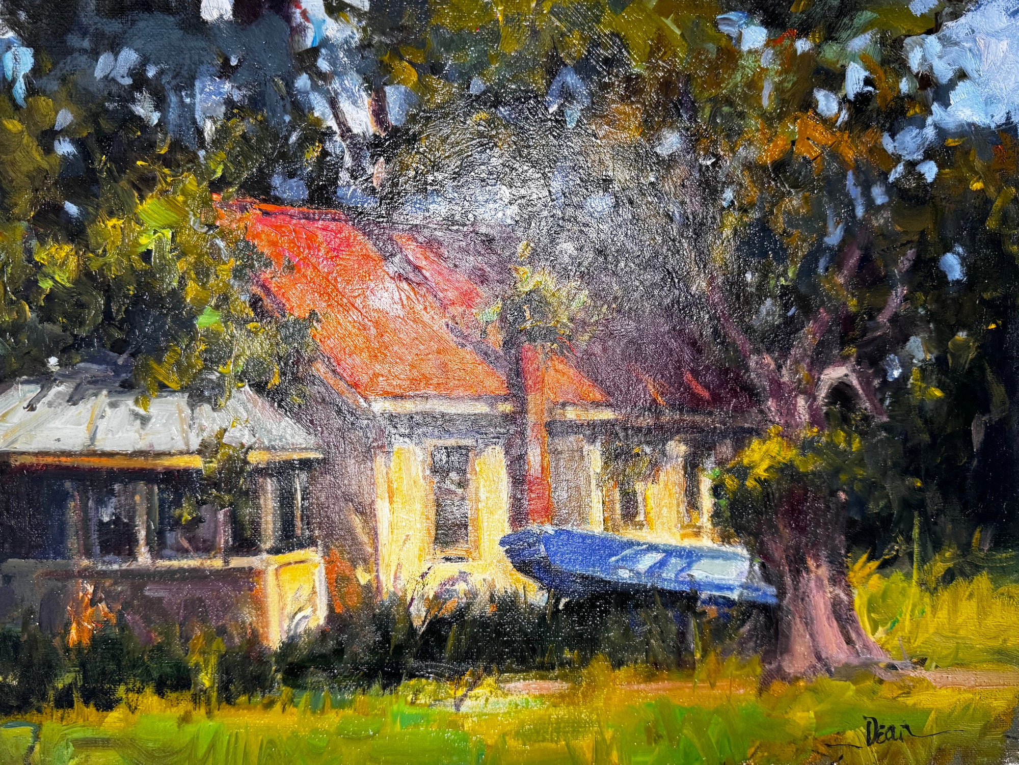 Thirty Four artwork, 12x16 painting on board by John Beard Collection