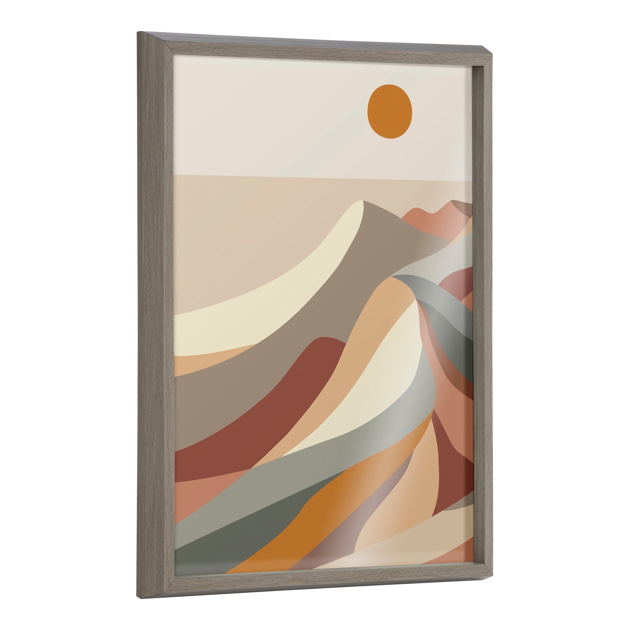 Blake MCM Mountains 1a Framed Printed Glass by kateandlaurel - main product image for Resin Society
