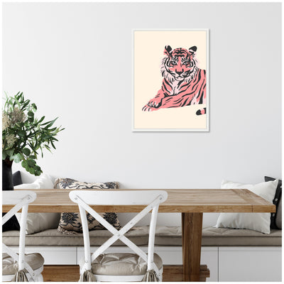 Sylvie Trendy Tiger Framed Canvas by Honey Island Studio