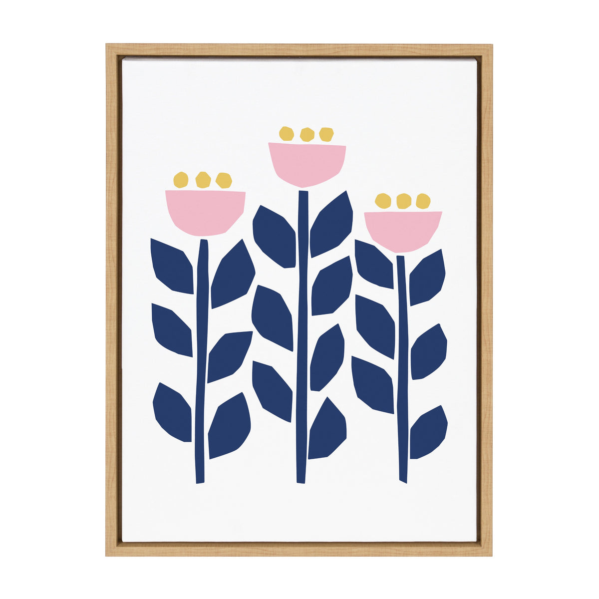 Sylvie Nordic Flowers Framed Canvas by kateandlaurel - product image 2 for Resin Society