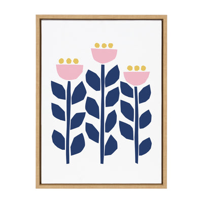 Sylvie Nordic Flowers Framed Canvas by kateandlaurel - product image 2 for Resin Society