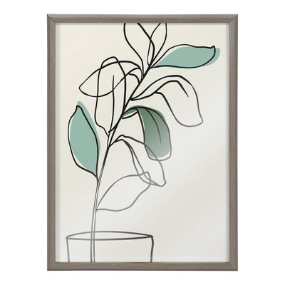 Blake Tranquil Fiddle Leaf Framed Printed Glass by Elizabeth Silver by kateandlaurel - product image 2 for Resin Society
