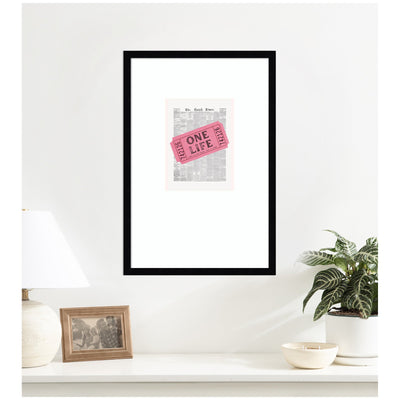 Ticket One Life by Honey Island Studio Framed Wall Art Print
