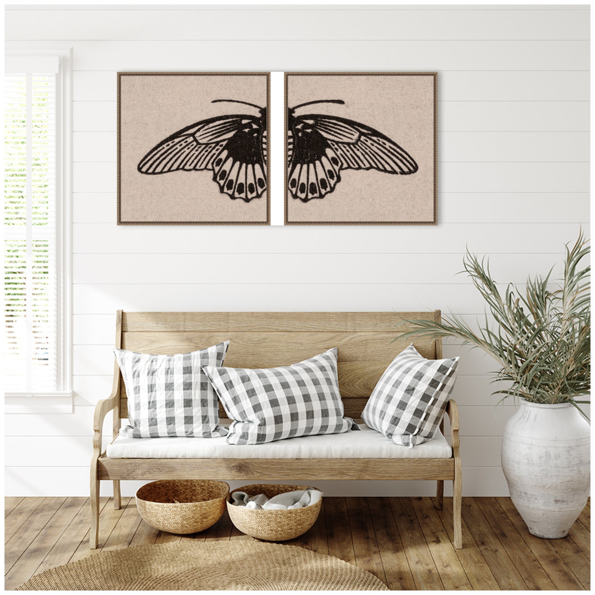 Vlinder 1901 Julie de Graag No.
1 & No.
2 2 Piece Framed Canvas Wall Art Set by Nostalgia Prints