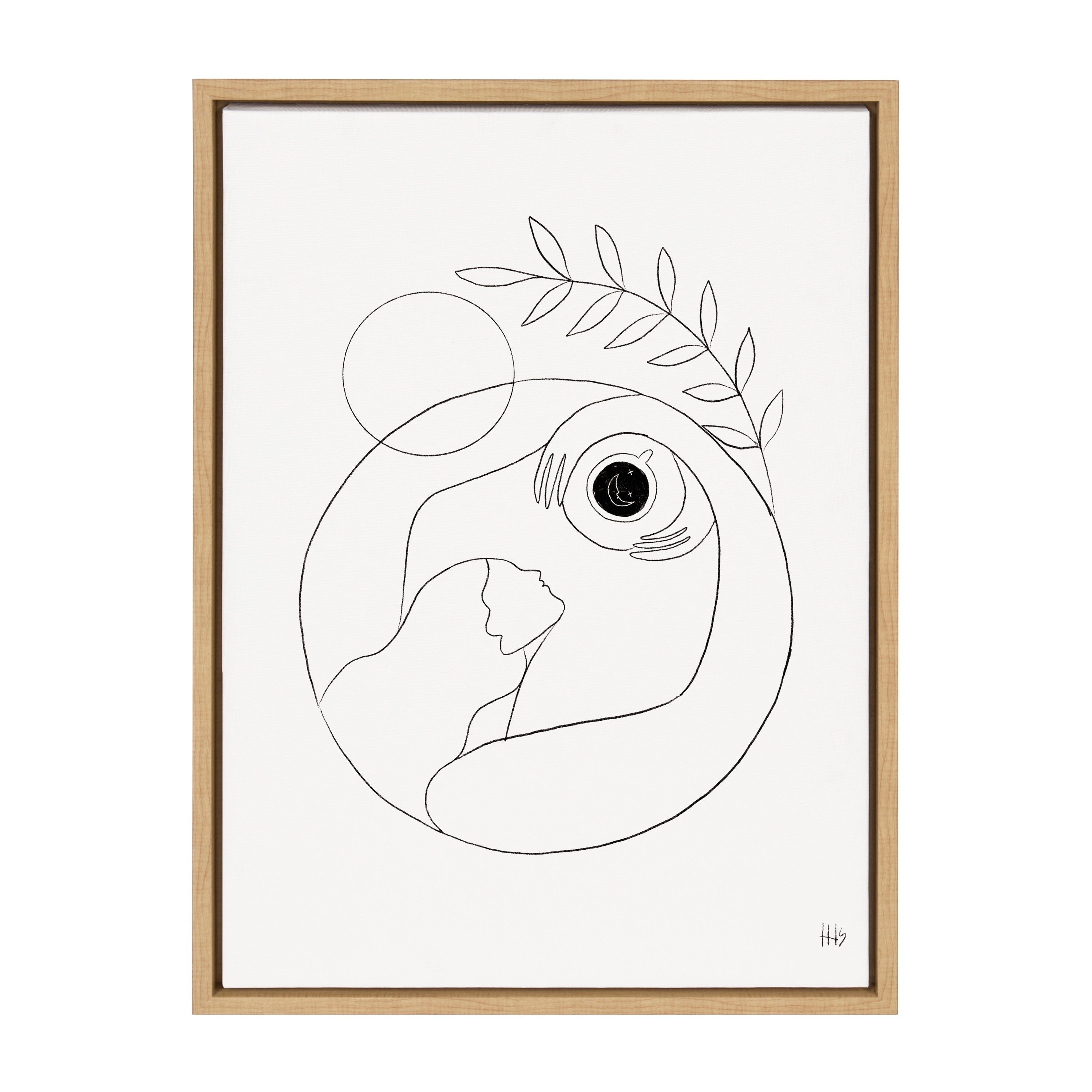 Sylvie Morning Coffee Hug Framed Canvas by kateandlaurel - product image 10 for Resin Society