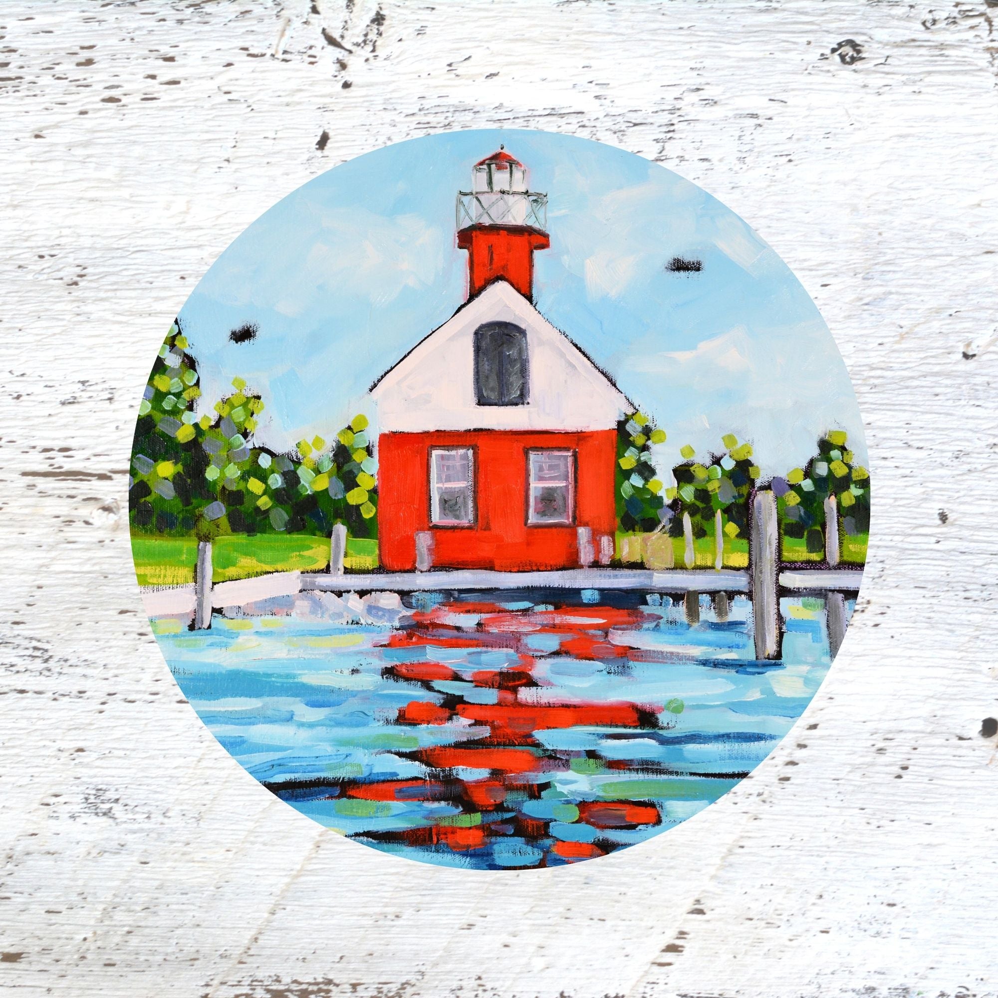 Rubber Grip Jar Opener - Saugatuck Lighthouse. by Dreese Fine Art - Resin Society