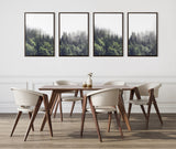 Sylvie Lush Green Forest on a Foggy Day Framed Canvas Set by The