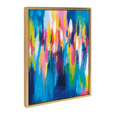 Sylvie EV Bright Brush Strokes 033 Framed Canvas by kateandlaurel - product image 17 for Resin Society