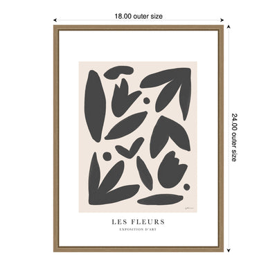 Exposition d Art Les Fleurs by Gabrielly Guedes Framed Canvas Wall Art Print