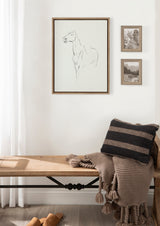 Sylvie Edgar Degas Horse Turned Three Quarters 1880 BW Framed Canvas by by kateandlaurel - product image 13 for Resin Society