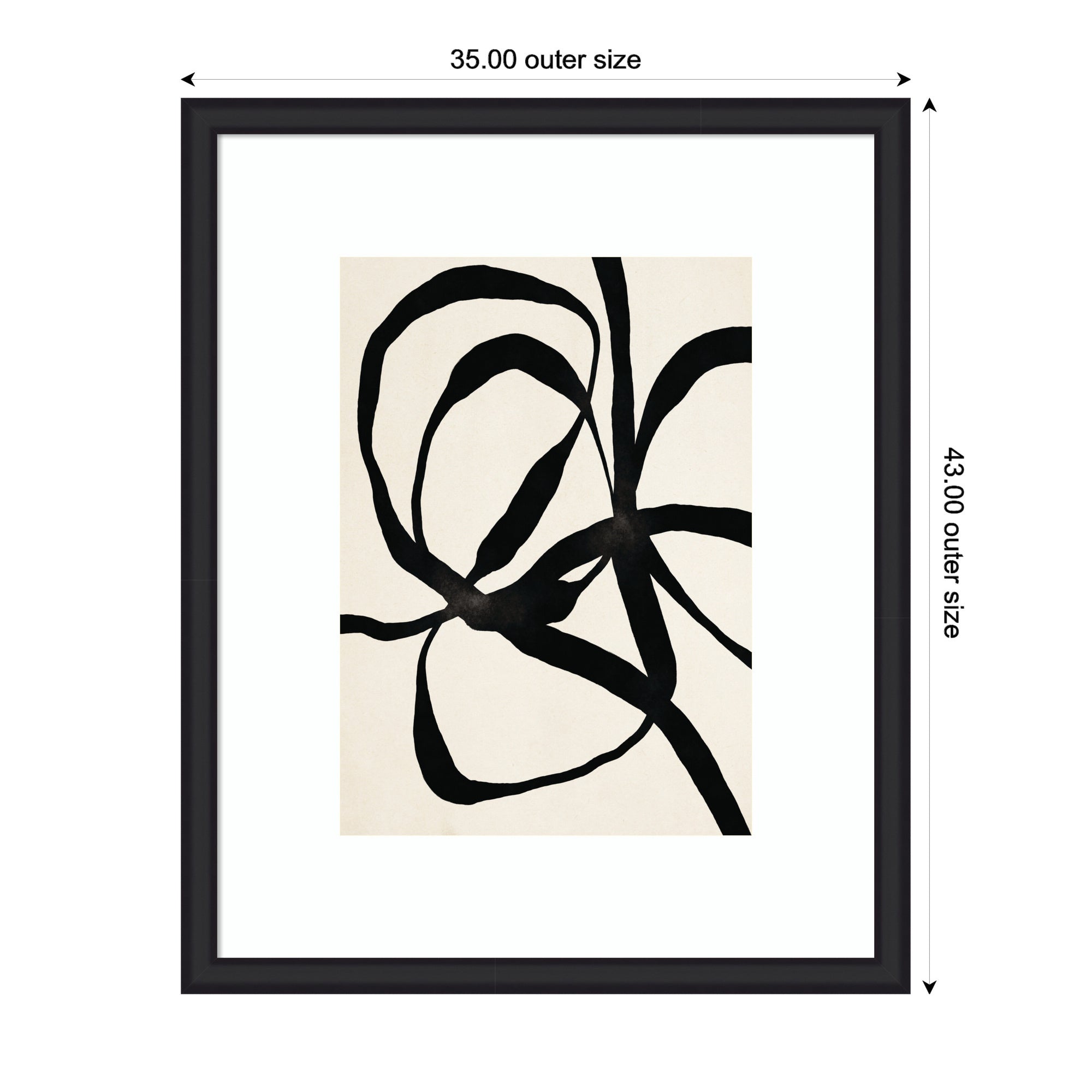 Framed Art Black Twist 1 by Alicia Bock