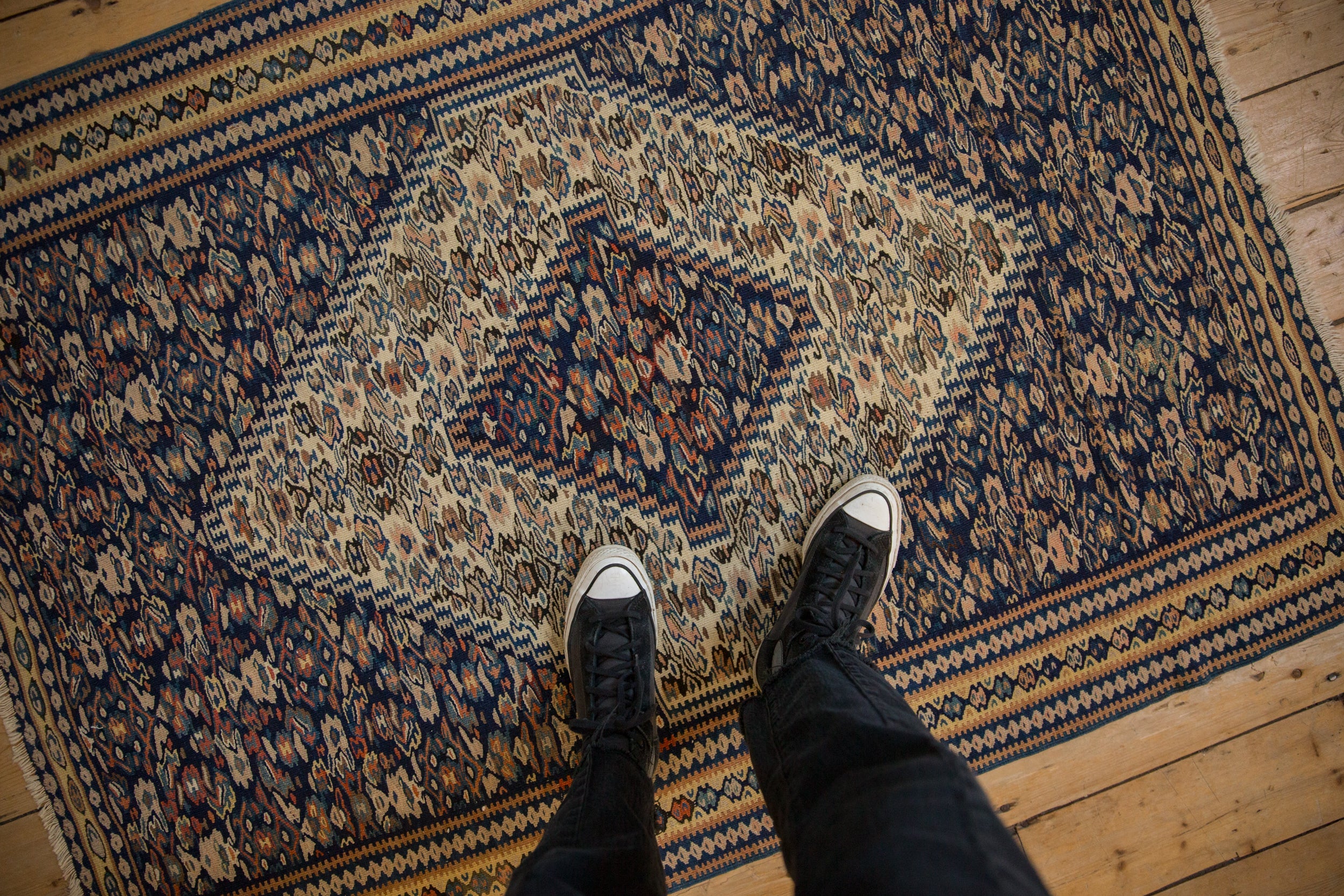 3.5x5 Antique Senneh Kilim Rug by Old New House® - product image 2 for Resin Society