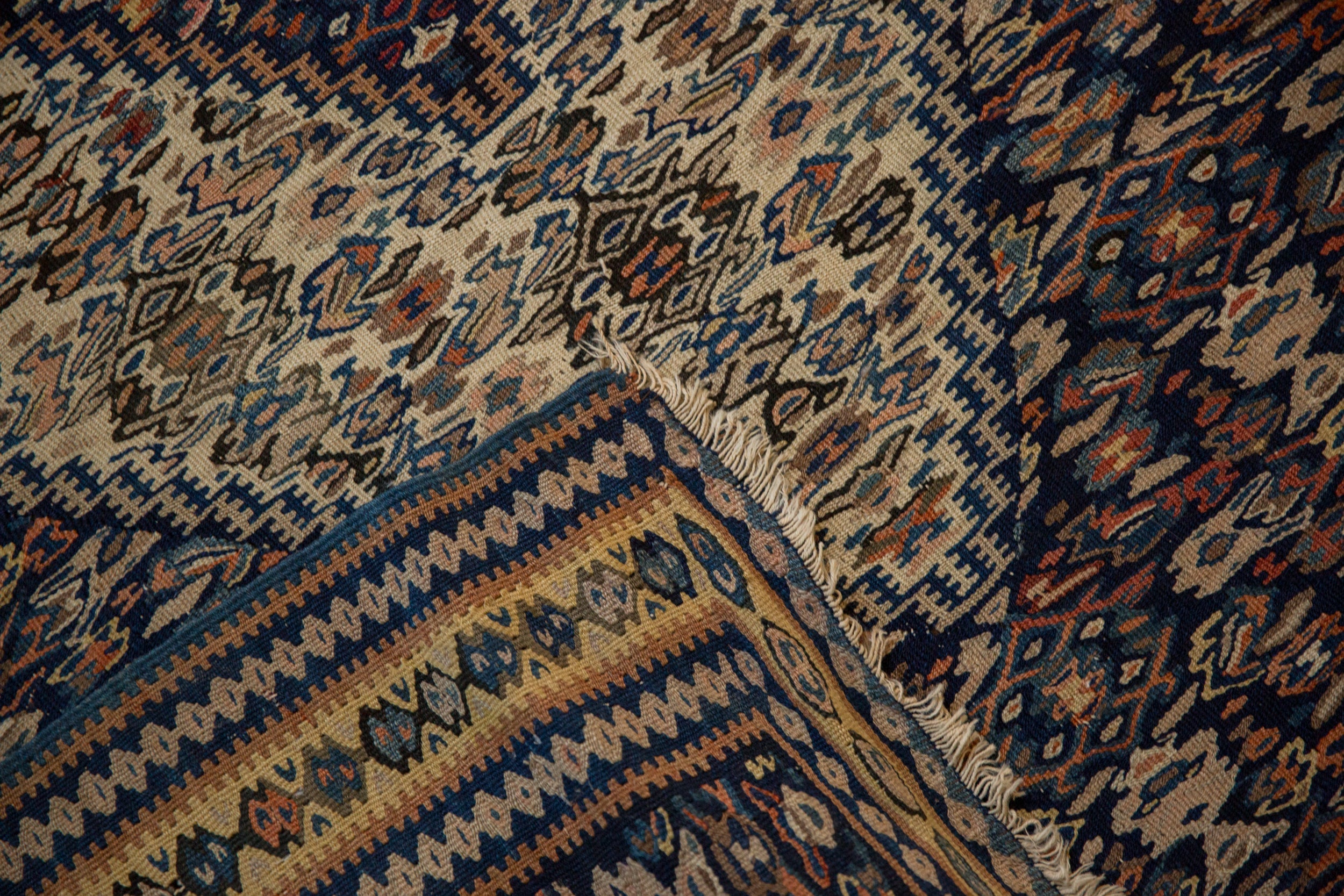 3.5x5 Antique Senneh Kilim Rug by Old New House® - product image 9 for Resin Society