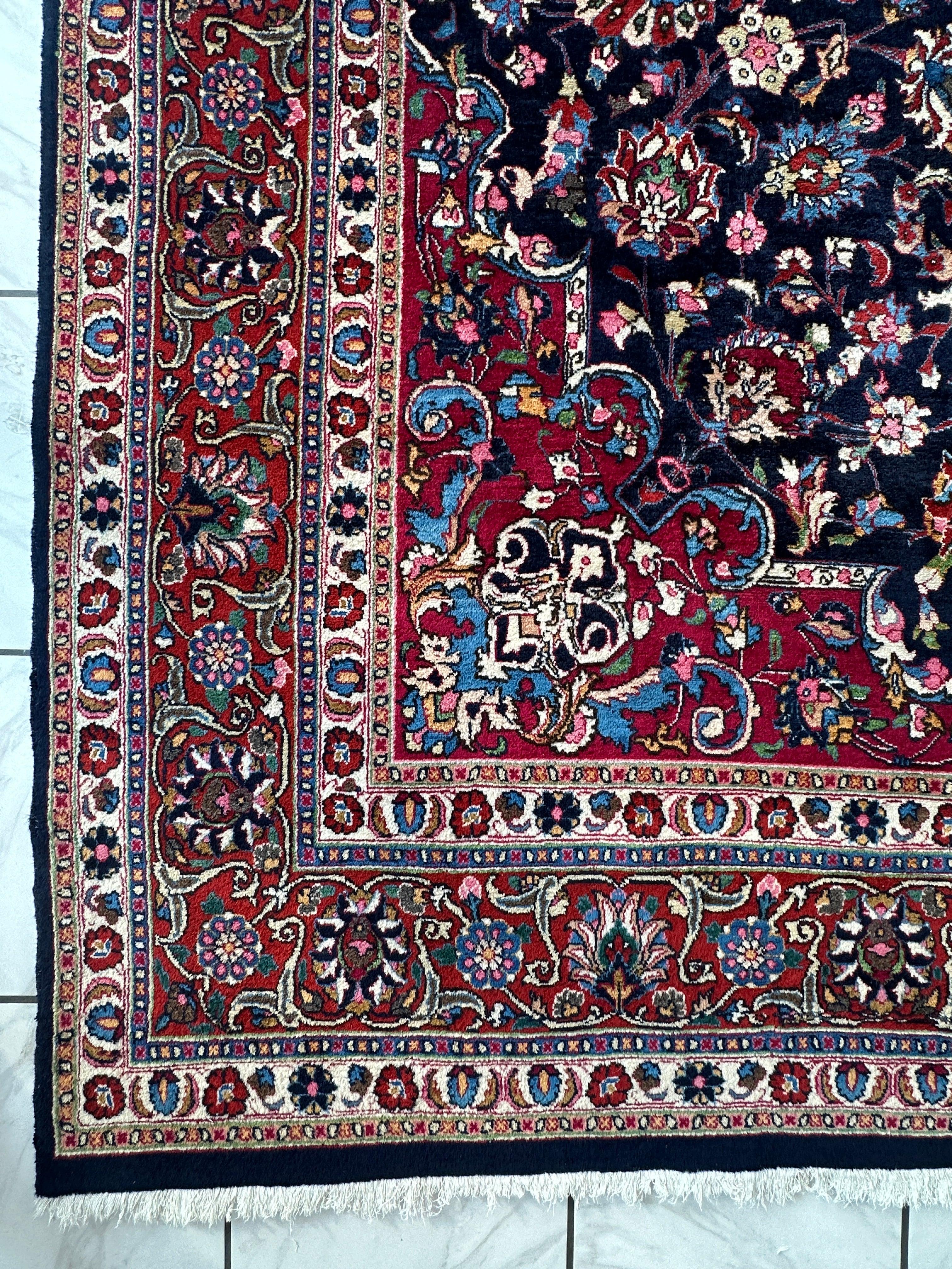 Persian Mashhad Hand Knotted Wool Area Rug 9’9” x 13’3” by Rugistan - product image 13 for Resin Society