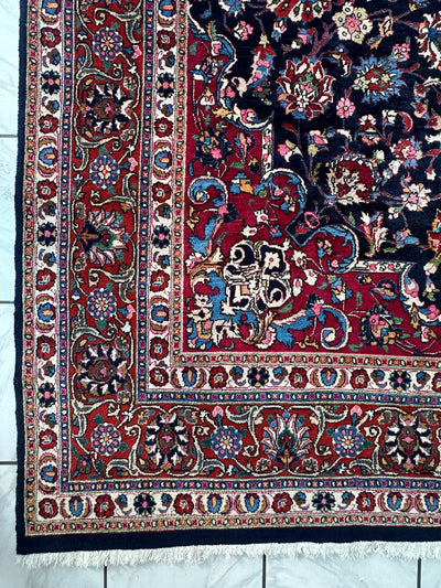Persian Mashhad Hand Knotted Wool Area Rug 9’9” x 13’3” by Rugistan - product image 13 for Resin Society