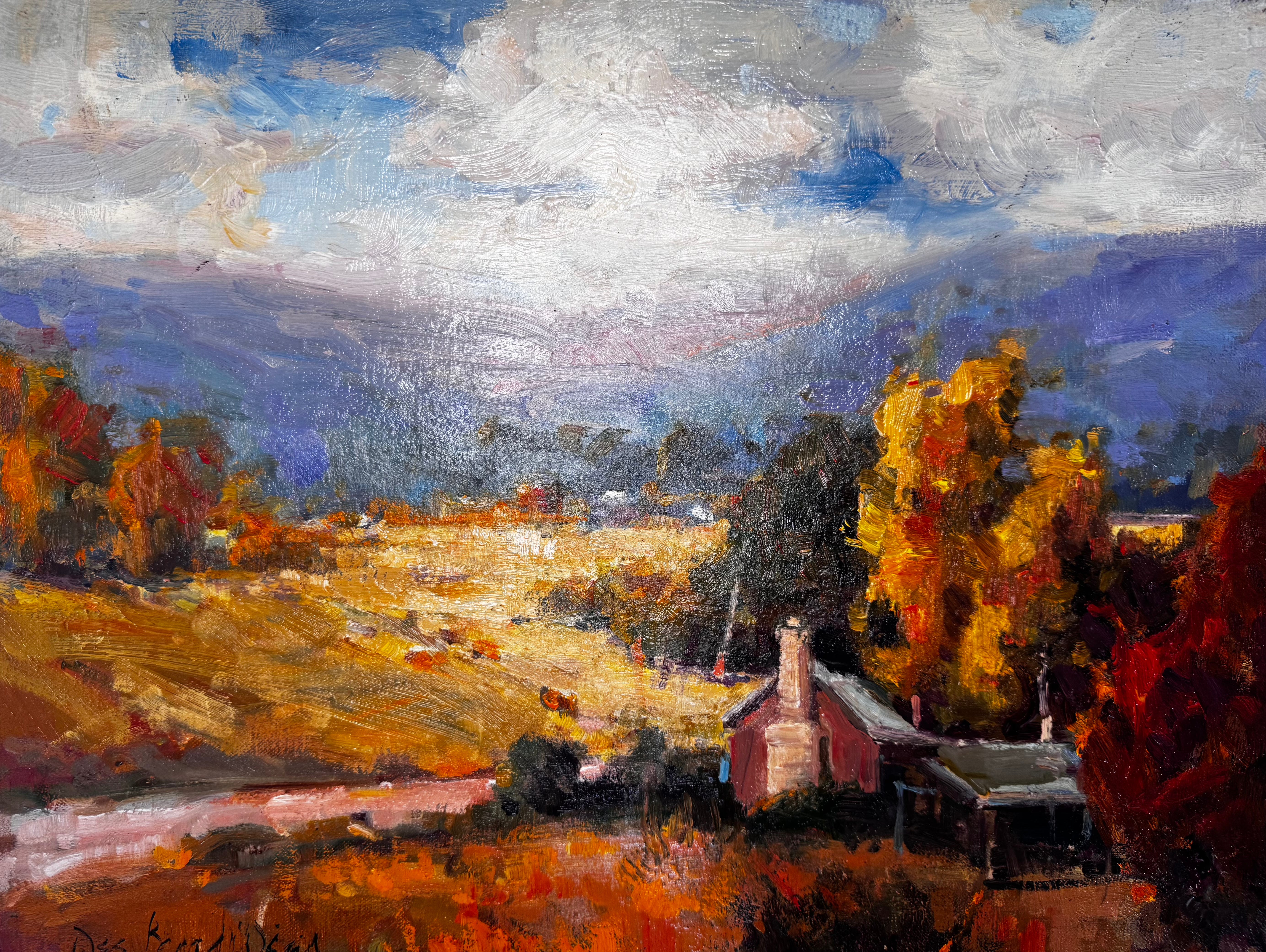 Thirty Six artwork by John Beard Collection, 14x18 painting on board showing coastal scene