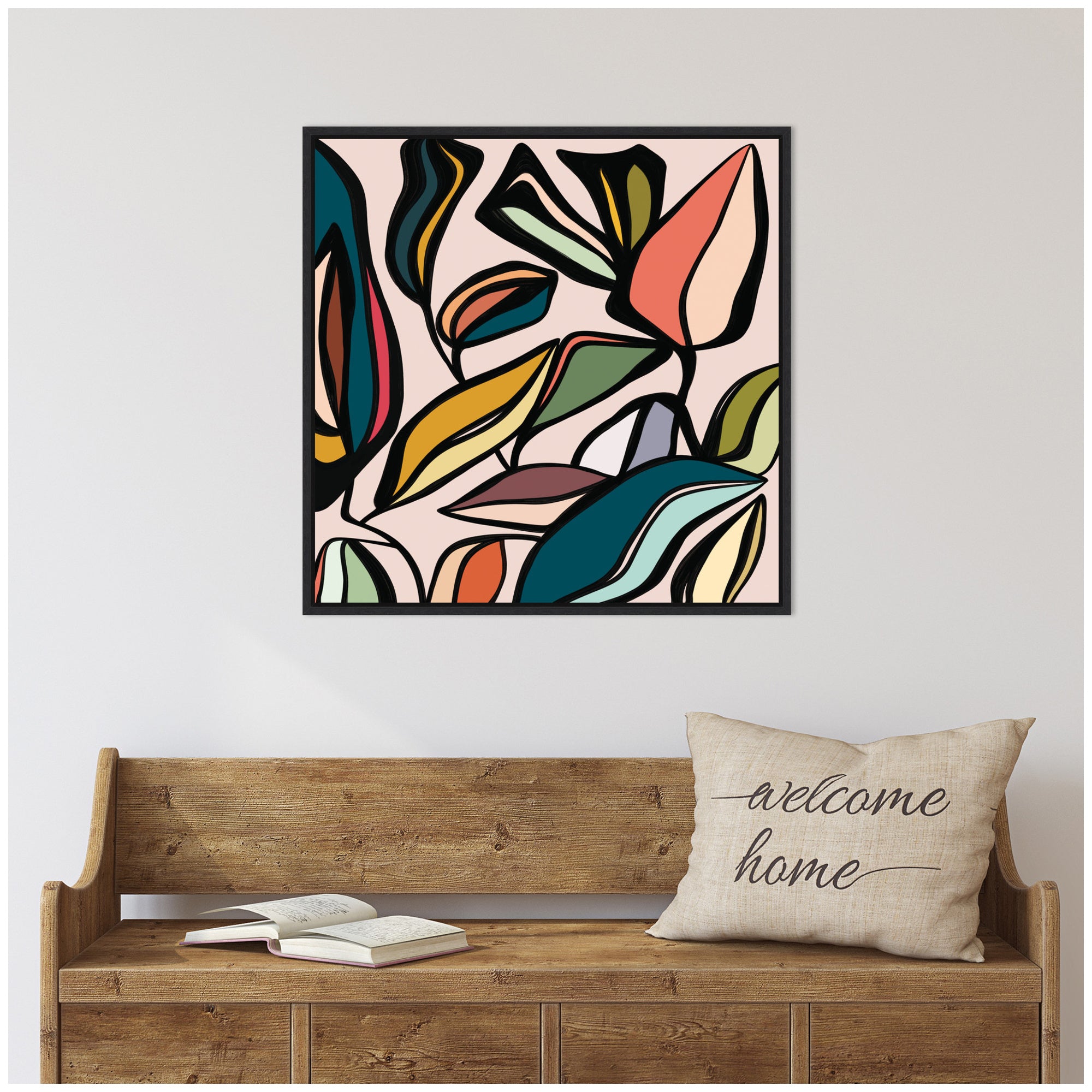 Fanciful Ficus SQ Expansion by Alicia Bock Framed Canvas Wall Art Print