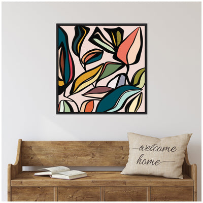 Fanciful Ficus SQ Expansion by Alicia Bock Framed Canvas Wall Art Print