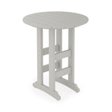 SoPoly 36 inch round bar height table in outdoor setting