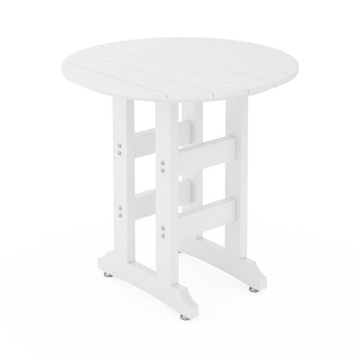 SoPoly 36 inch round counter-height outdoor table in various colors
