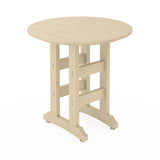 SoPoly 36 inch round counter-height outdoor table in various colors