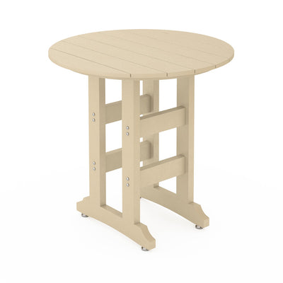 SoPoly 36 inch round counter-height outdoor table in various colors