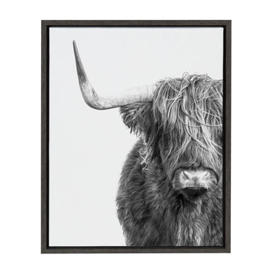 Sylvie Highland Cow Framed Canvas by kateandlaurel - product image 13 for Resin Society
