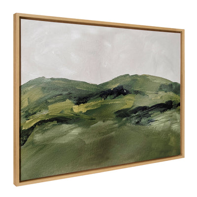 Sylvie Green Mountain Landscape Framed Canvas by Amy Lighthall