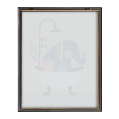 Blake Mid Century Modern Elephant in the Tub Framed Printed Glass by kateandlaurel - product image 4 for Resin Society