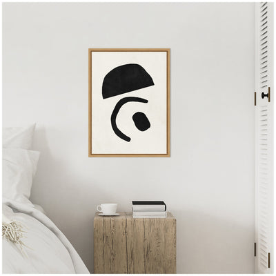 Sylvie Black Geometric Abstract 3 Framed Canvas by July Art Prints