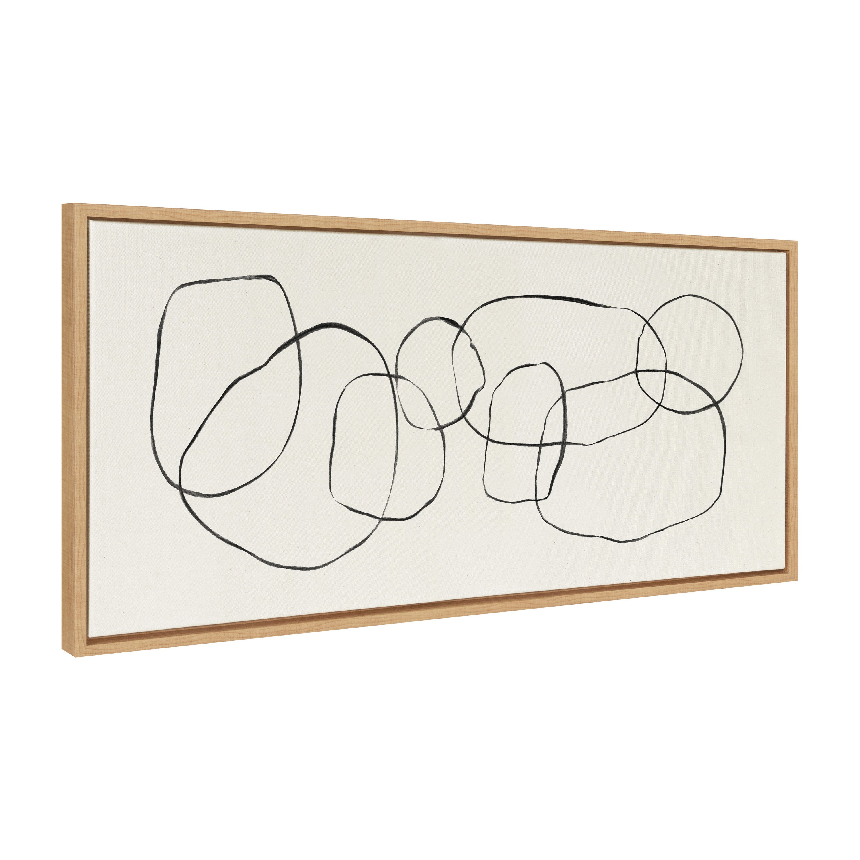 Sylvie Dancing Circles Framed Canvas