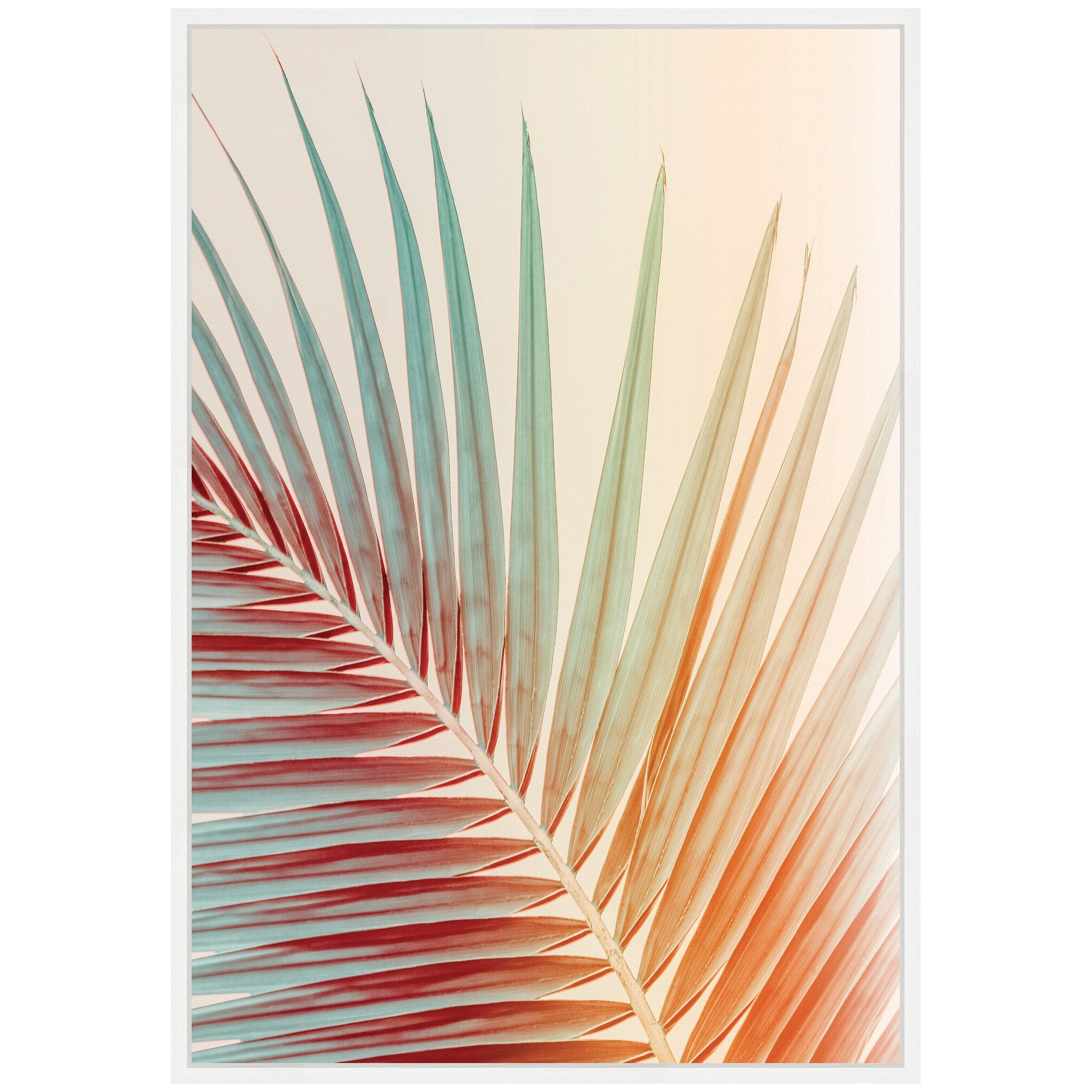 Sylvie Spring Palm Framed Canvas by Alicia Bock