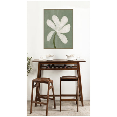 White Floral by Gabrielly Guedes Framed Canvas Wall Art Print