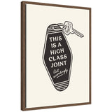 Retro Keychain This is a High Class Joint Black and White framed canvas print by Lucky Guava