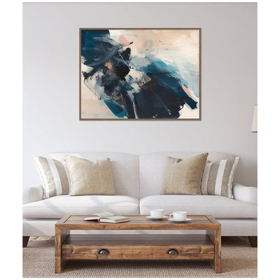 Sylvie Deep Blue Momentum II Framed Canvas by Amy Lighthall