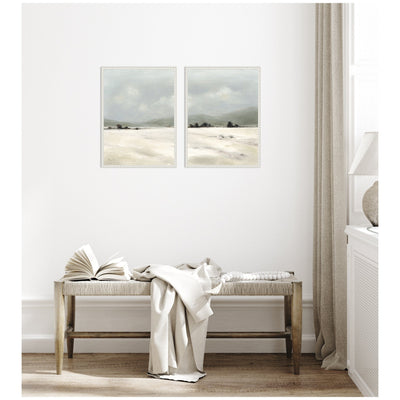 Sylvie Beaded December Mist - 2 Piece Framed Canvas Art Set by Mackenzie Nelson