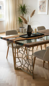 Resin Walnut River Dining Room Table by Gizz - product image 2 for Resin Society