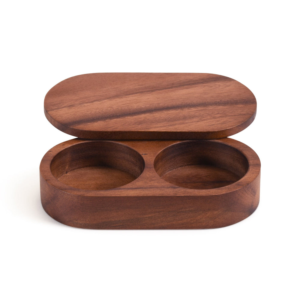 Salt & Pepper Pinch Pot w/ Cover by Kalmar Home - main product image for Resin Society