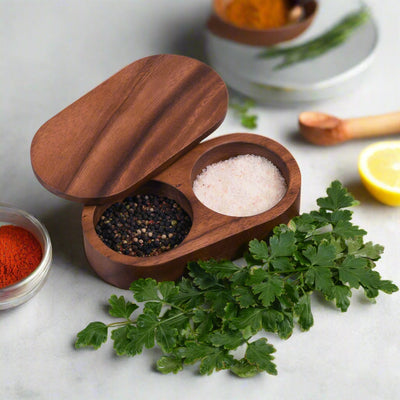 Salt & Pepper Pinch Pot w/ Cover by Kalmar Home - product image 4 for Resin Society