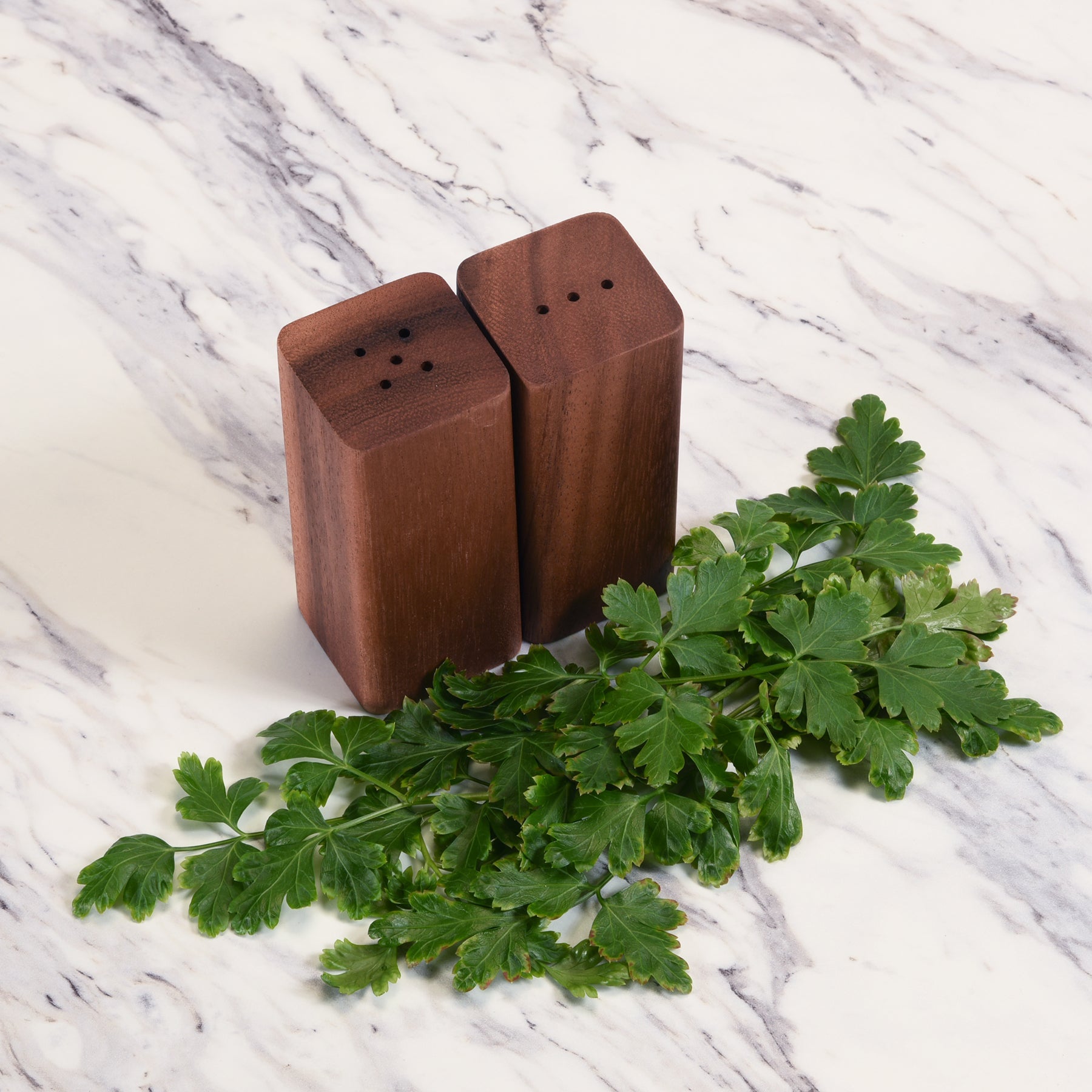 Salt & Pepper Shakers on an Acacia Wood Base by Kalmar Home - product image 5 for Resin Society