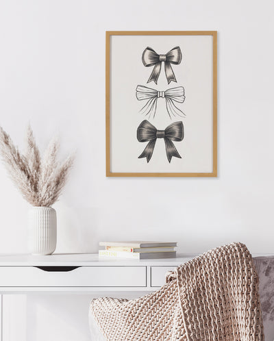 Gallery Coquette Preppy Retro Girly Black Bows Print by kateandlaurel - product image 5 for Resin Society